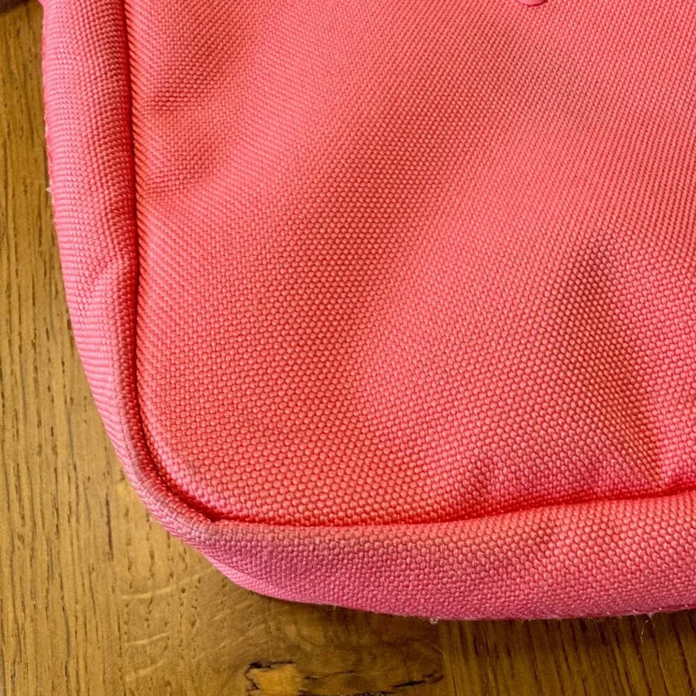 HERSCHEL SUPPLY CO. Pink Heritage Crossbody Bag With Checker Strap Tea Rose HTF - Picture 6 of 11